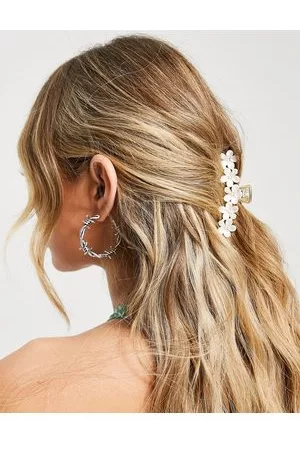 ASOS Hair clip claw with pearl floral design