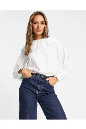 In wear InWear Max statement collar cotton blouse in