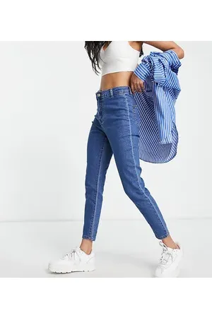 DON'T THINK TWICE PLUS DTT Plus Chloe High Waisted Disco Stretch Skinny  Jeans In Mid Wash Blue for Women