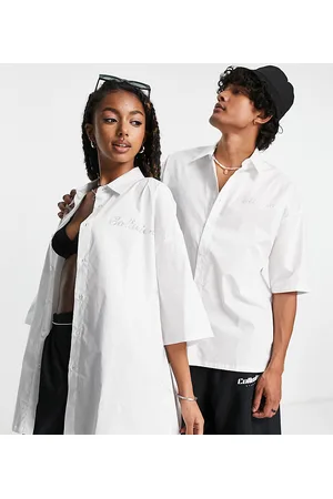 COLLUSION Poplin shirt with diamante hot fix