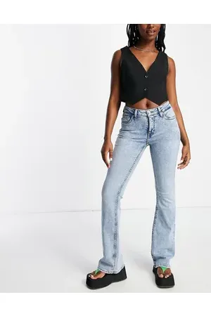 Flame Low Flared Jeans - Black Lux - Ladies