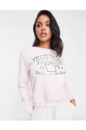 True Religion Flock logo sweatshirt in pale lilac