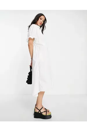 Object Shirt dress with frill sleeve in