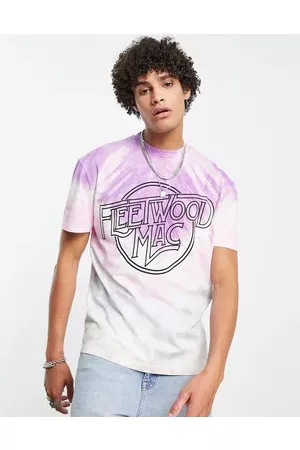 ASOS DESIGN T-shirt with Fleetwood Mac print and tie dye