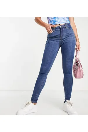 DON'T THINK TWICE PETITE DTT Petite Jo Mid Rise Skinny Jeans In Mid Blue  Wash for Women