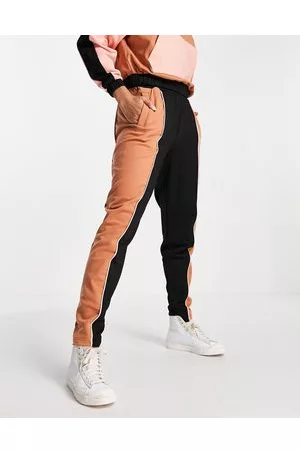 Fred Perry Colour block joggers in black and