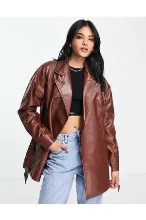 Finders Keepers Izzy pu blazer co-ord in