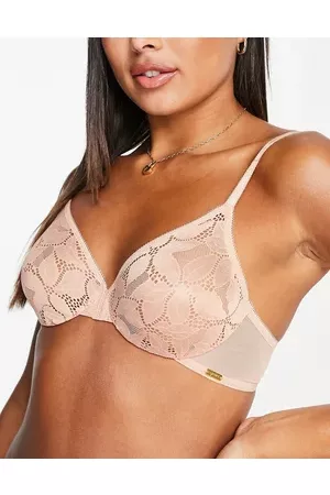 Gossard Glossies lace non padded sheer bra in pale