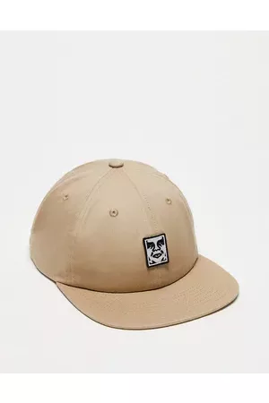 Obey Men Caps - Icon patch 6 panel strapback in beige