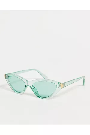 Jeepers Peepers Women Sunglasses - Cat eye acetate sunglasses in green with tonal lens