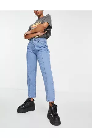 Bolongaro Trevor Madonna high rise seam front jeans in washed mid