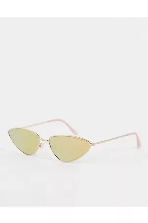 Jeepers Peepers Sunglasses - Oval almond shape sunglasses in with mirror lens