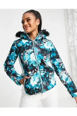 Dare 2B Women Ski Suits - Province printed ski jacket in azure
