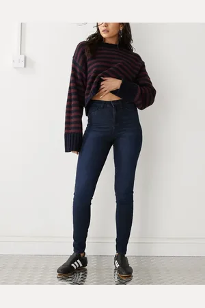 Noisy May Callie high waist skinny jeans in dark