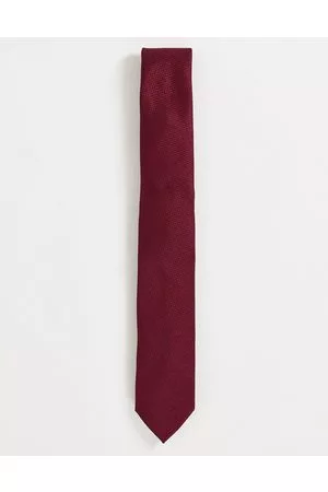 ASOS Men Neckties - Textured tie in burgundy