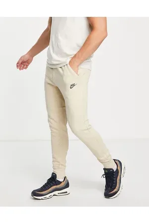 Nike Club cuffed sweatpants in limestone