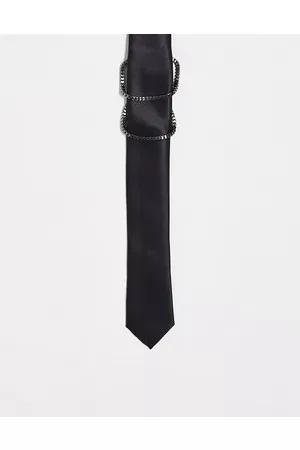 ASOS DESIGN Men Neckties - Skinny tie with gun metal chain detail