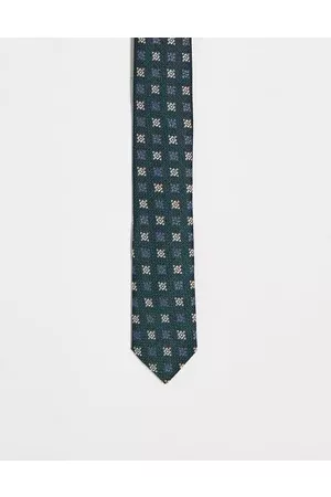 ASOS Men Neckties - Skinny tie in turquoise geo design