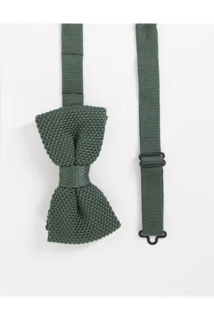 Gianni Feraud Knitted bow tie in khaki
