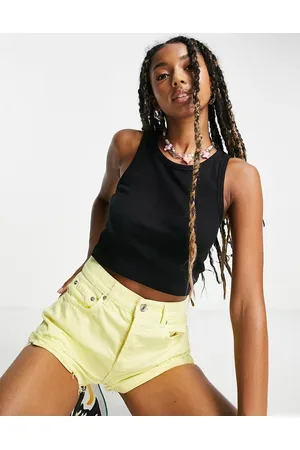 JJXX Fallon ribbed cropped vest top in