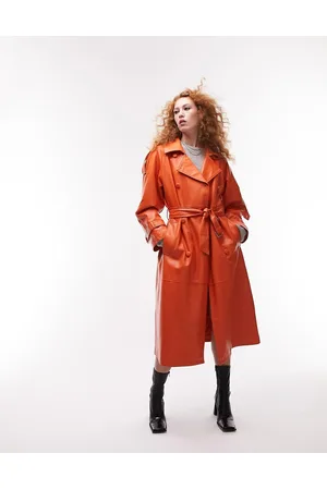 Orange trench hotsell coat womens