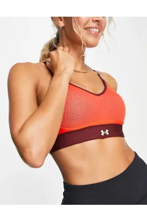 Under Armour Infinity Covered low support sports bra in burgundy