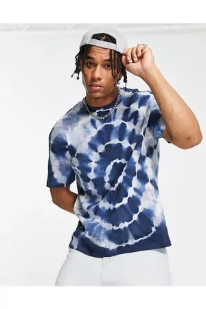 ASOS DESIGN Relaxed tie dye t-shirt in blue and