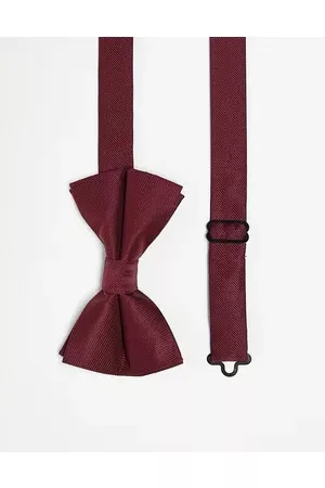 ASOS Satin bow tie in burgundy