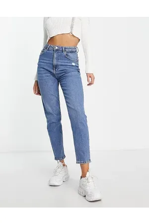Bershka Comfort fit mom jean in mid