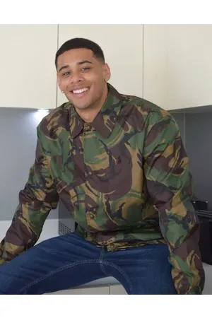 Ralph Lauren Baraccuda player logo nylon coaches jacket in camo print