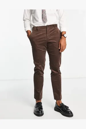 SELECTED Slim fit suit trousers in cord