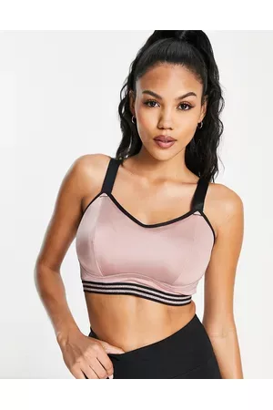 Pour Moi Fuller Bust Energy lightly padded convertible sports bra in mink