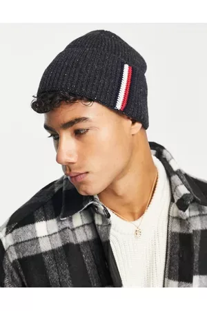 Tommy Hilfiger Ribbed beanie in with side stripe