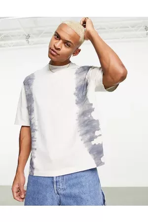 ASOS AO DEIGN oversized tie dye t-shirt in & white