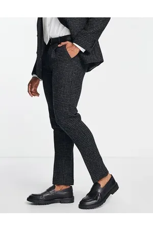Noak Harris Tweed slim suit trousers in houndstooth