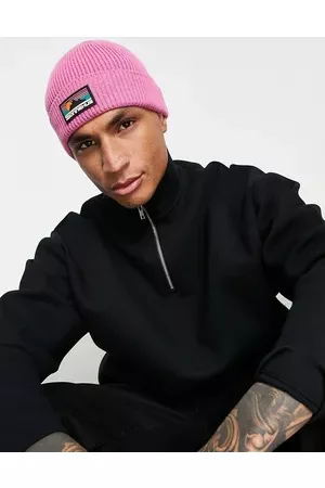 ASOS Men Beanies - Fisherman ribbed beanie with rubber logo in