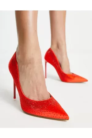 Steve Madden Women Shoes - Valorous rhinestone heeled shoes in satin