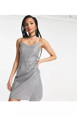 Noisy May Glitter ruched cami mini dress in
