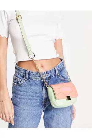 House of Holland Logo chain detail shoulder bag in