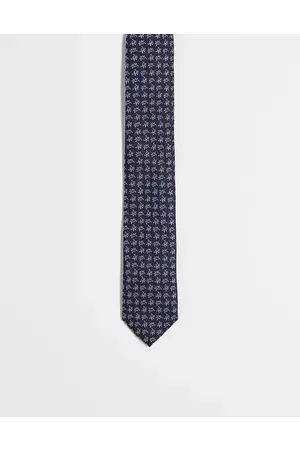 French Connection Marine leaf floral tie
