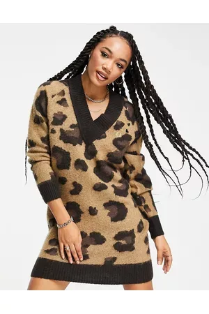 Fred Perry X Amy Winehouse jumper dress in leopard