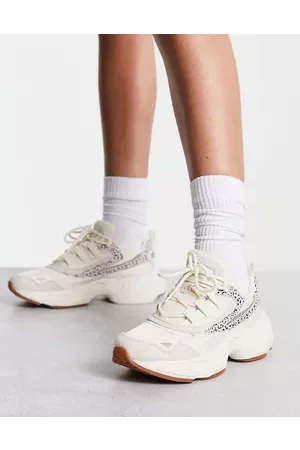 Fila Women Sneakers - Hypercube trainers in cream and leopard print
