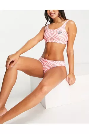 Umbro Cropped top and bikini brief swim set in peach
