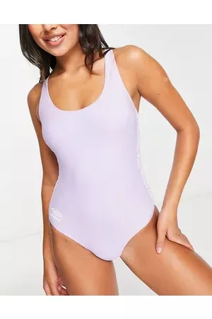 Umbro Women Swimming Costumes - Side taped racer back swimsuit in lilac