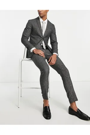 Jack & Jones Premium slim fit suit pant in textured sand