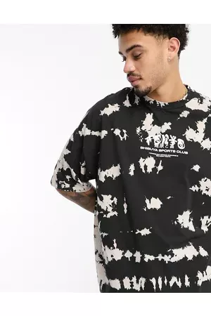 ASOS Oversized t-shirt in tie dye with front city print
