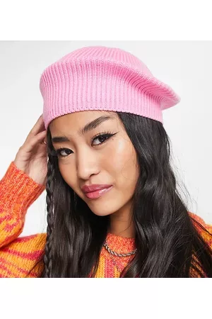Pieces Exclusive knitted beret in candy