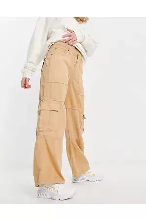 Kickers Baggy cord panel jeans in tan