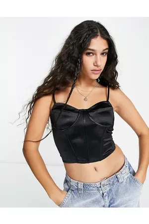 Pimkie Women Corsets - Cropped satin corset top in
