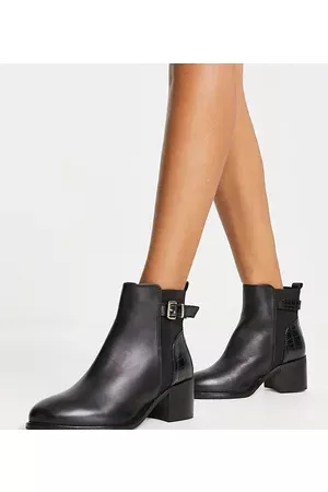 Dune Dune London Wide Fit heeled chelsea boot In
